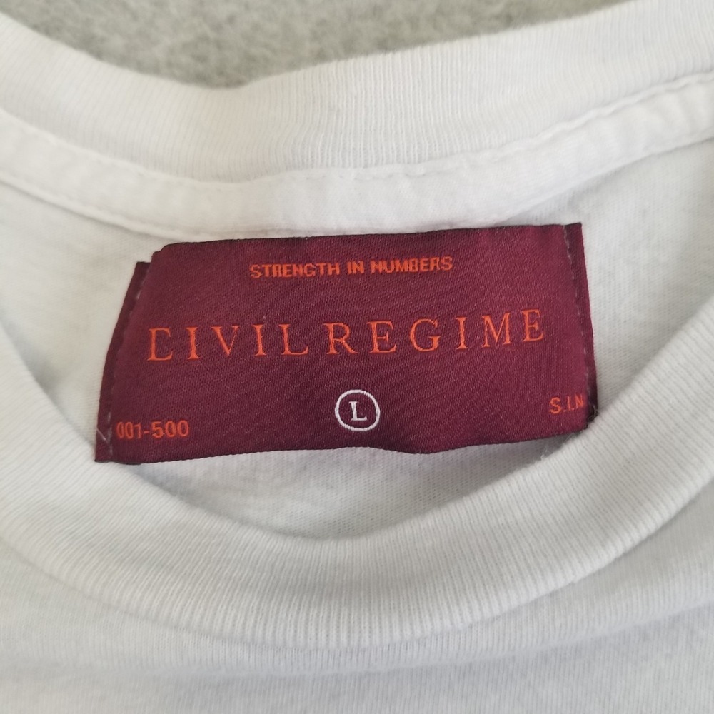 Civil Regime Shirt Mens Large White Virgin Mary Our Lady Of Sorrows Streetwear - Picture 5 of 10